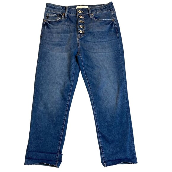 KanCan Women's Jeans Size 31 High Rise Button Fly Medium Wash Straight-Leg Denim - Picture 1 of 12
